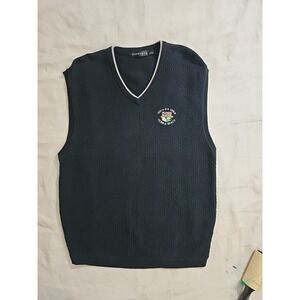 Ashworth 100th US Open Pebble Beach Black Knit Sweater Vest Men's L